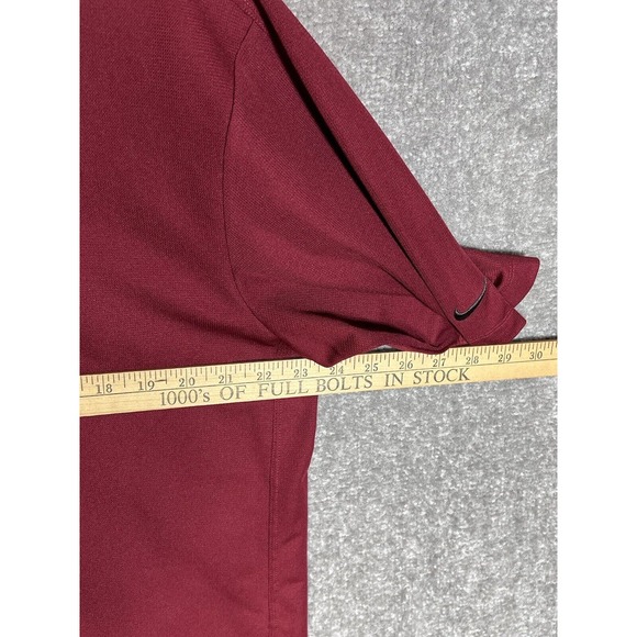 Nike Golf Dri Fit‎ Embroidered Fellowship Open Polo Shirt Mens Size L Burgundy - Picture 8 of 9